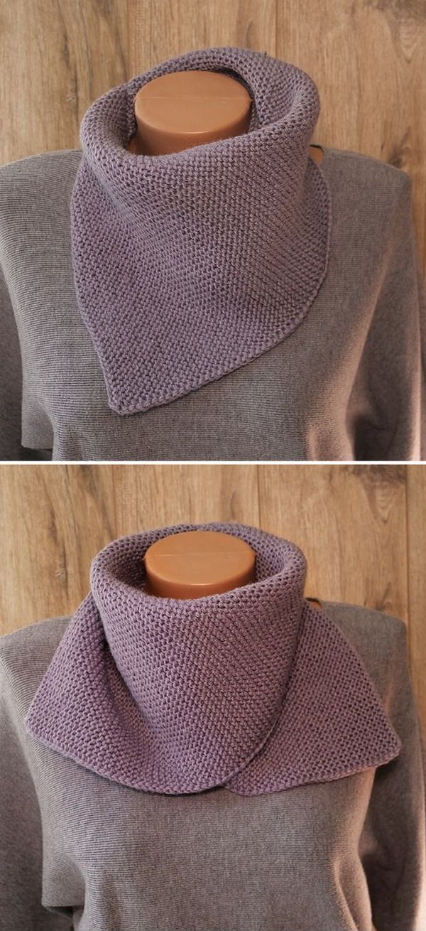 two pictures of the same neck scarf