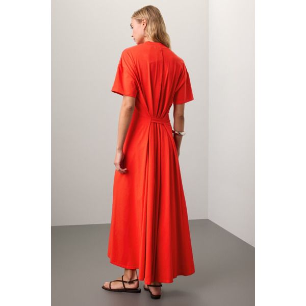 Red (66% Organic Cotton, 29% Recycled). Casual Dress. Crew Neck. Short Sleeve. Pull on. Shoulder to hemline length: 55". Imported. Poppy Dress, Rent The Runway, Closet Designs, White Label, Casual Sandals, Proenza Schouler, Casual Dress, Organic Cotton, Crew Neck