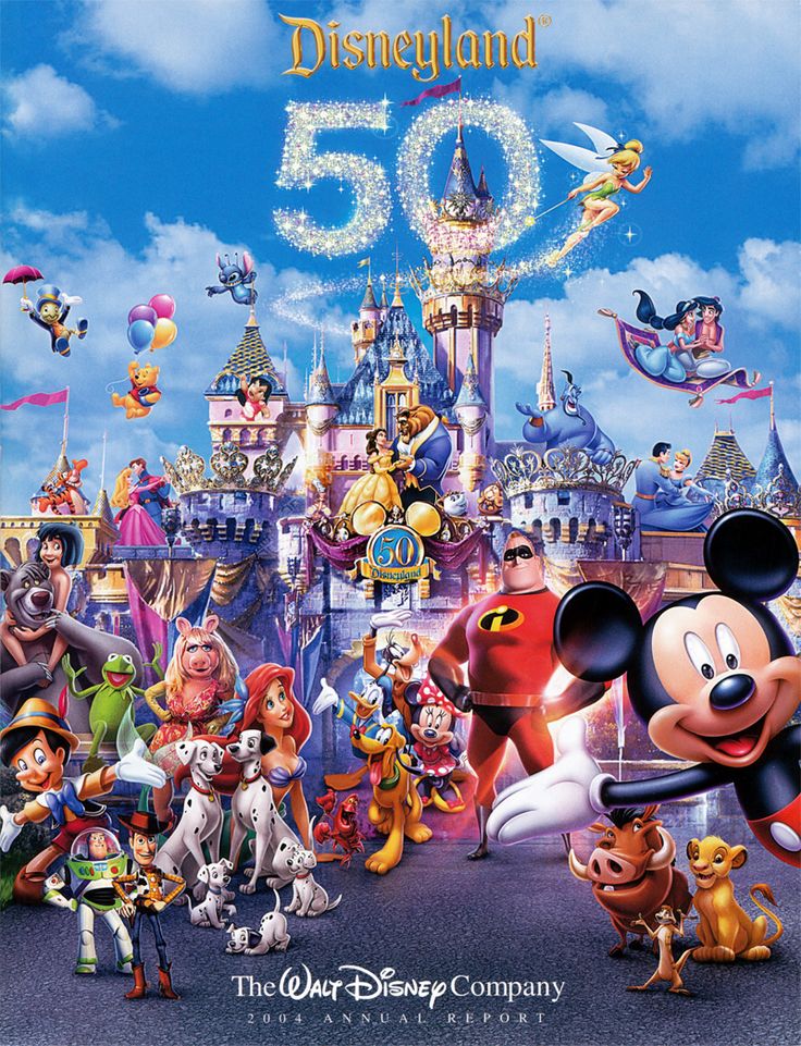 the poster for disney's 50 years of magic