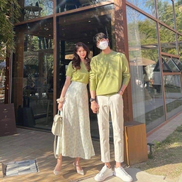 Matchy Outfit Couple, Couple Outfits Korean, Korean Couple Outfits, Couple Outfits Matching, Couple Outfit Ideas, Couple Matching Outfits, Couple Fits, Trendy Outfit Ideas, Couples Outfit