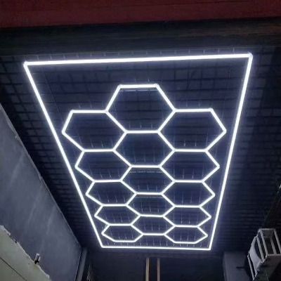 Top Rated Hexagon LED Lighting Car Detail Garage Workshop Retail Light Honeycomb Hex-Barbe, Home & Garden Garage Ceiling Design, Detail Garage, Hexagon Lights, Garage Packages, Garage Lights, Garage Ceiling, Hanuman Hd, Hanuman Hd Wallpaper, Car Detail