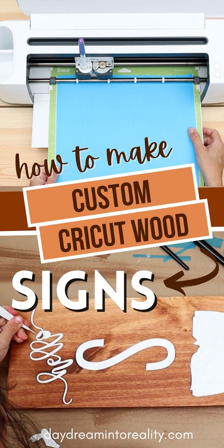 how to make custom cricut wood signs with silhouettes and text overlay