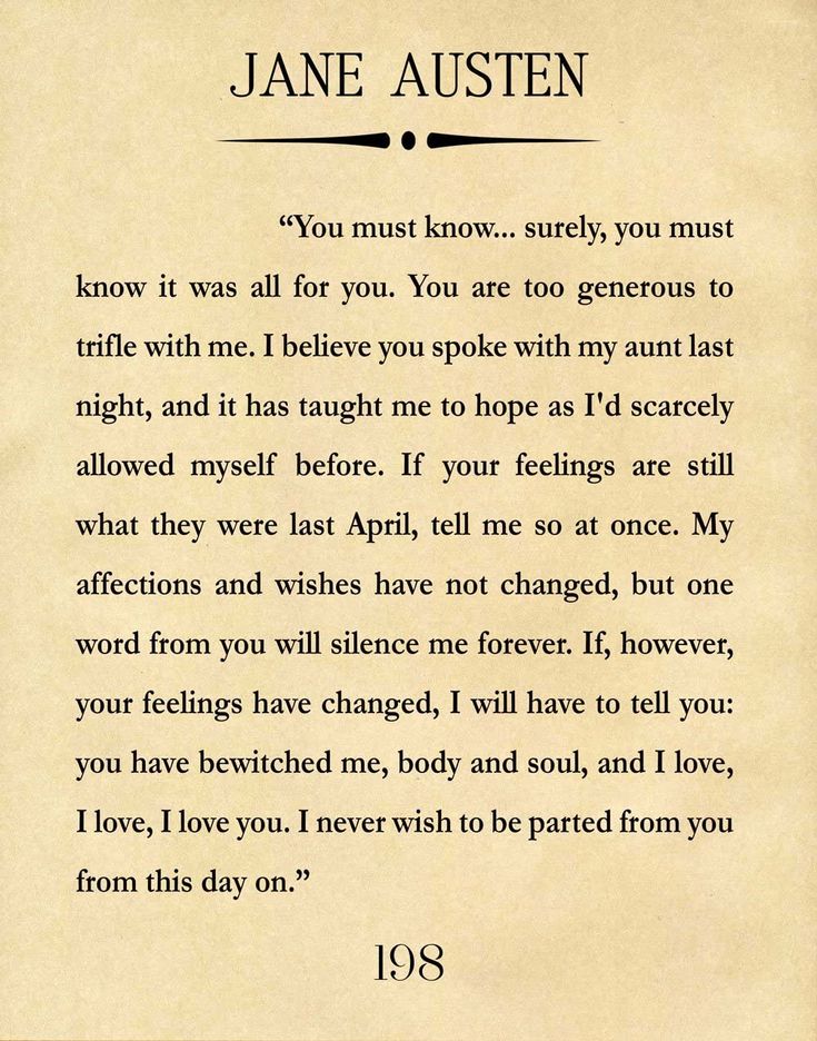 jane austen's poem about love