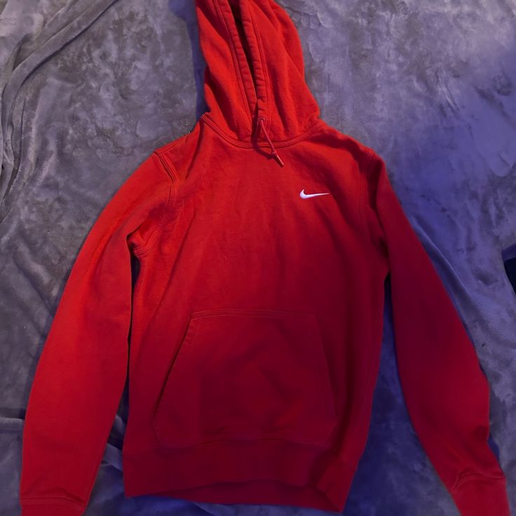 Never Worn Red Nike Hoodie Cheap Red Nike T-shirt, Red Hoodie With Double-lined Hood For Fall, Red Fall Hoodie With Double-lined Hood, Red Hooded Hoodie With Double-lined Hood, Red Hoodie Sweatshirt With Adjustable Hood, Red Double-lined Hoodie, Red Hoodie With Adjustable Hood, Red Hoodie With Drawstring Hood, Red Hooded Hoodie For Fall