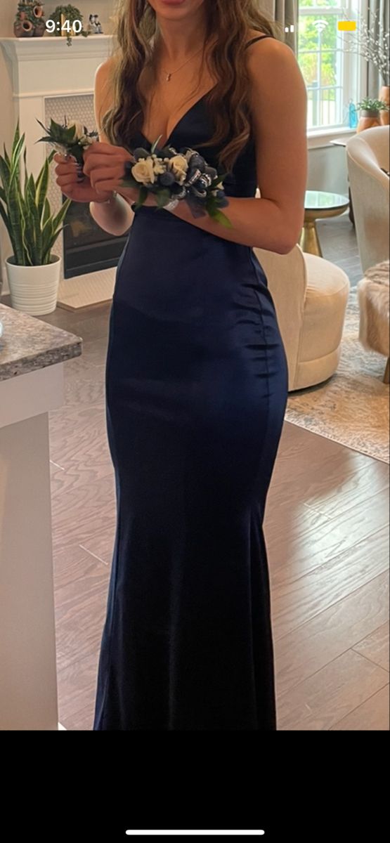 Navy Blue Fitted Prom Dress, Swoop Back Dress, Navy Blue Hoco Dress Long, Navy Prom Dress Tight, Navy Blue Homecoming Dress Long, Prom Dresses Navy Blue Long, Dark Blue Simple Prom Dress, Long Dress Formal Elegant Classy Simple, Ball Dresses Navy Blue