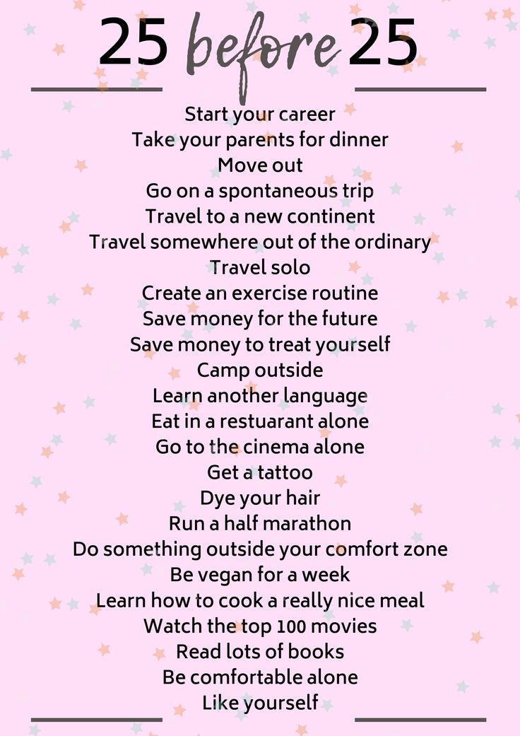 Bucket lists for different stages in your life are a great idea because they make lifetime bucket lists more achievable and it means life won't pass you by. Do these 25 things before turning 25! Everyday To Do List Ideas, Things To Do Before 25 Turning 25, 16 Before 16 Bucket List, Things To Do In Life Bucket Lists, Before Turning 20 Bucket Lists, Do Something New Everyday List, Beauty Bucket List, Personal Growth Bucket List, 20 Things To Do Before 20 Bucket Lists