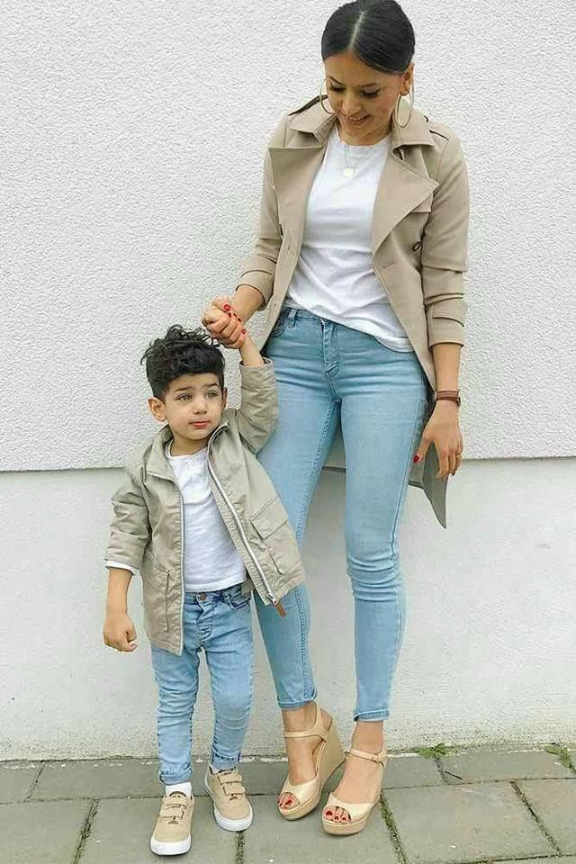 Mom and son Mother Son Matching Outfits, Mommy Son Outfits, Mom And Son Outfits, Mom And Baby Outfits, Mommy Outfits, Mommy And Son, Toddler Boy Fashion