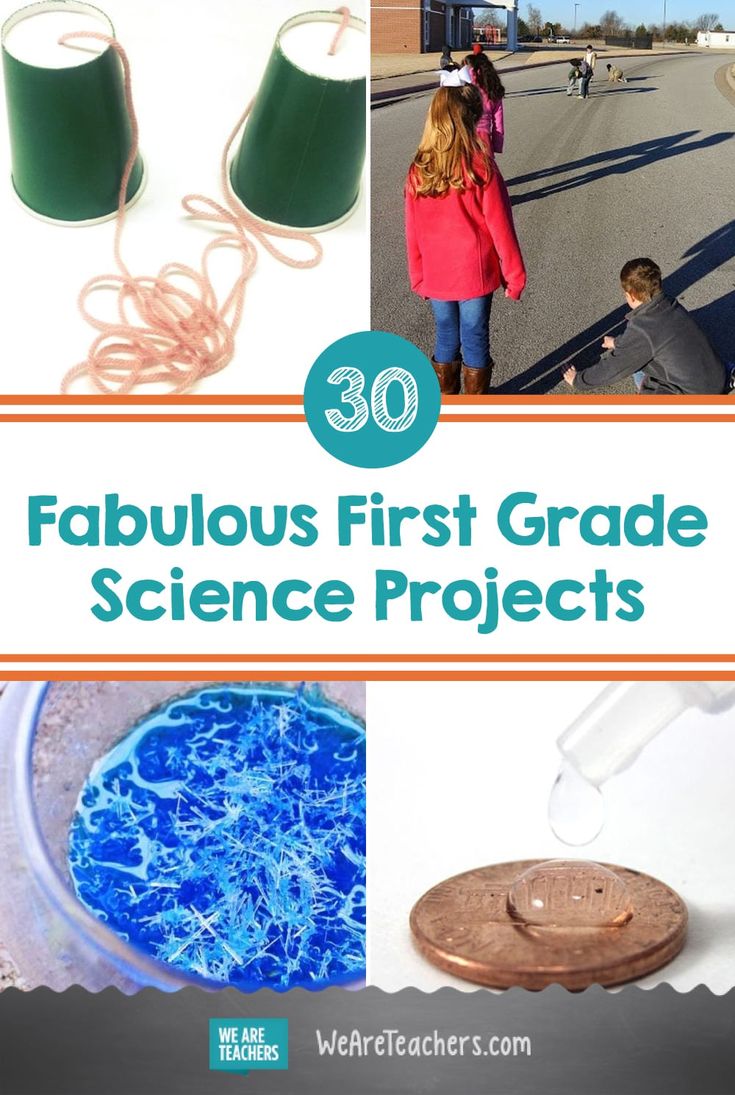 some pictures with the words fabulous first grade science projects on them and an image of two children