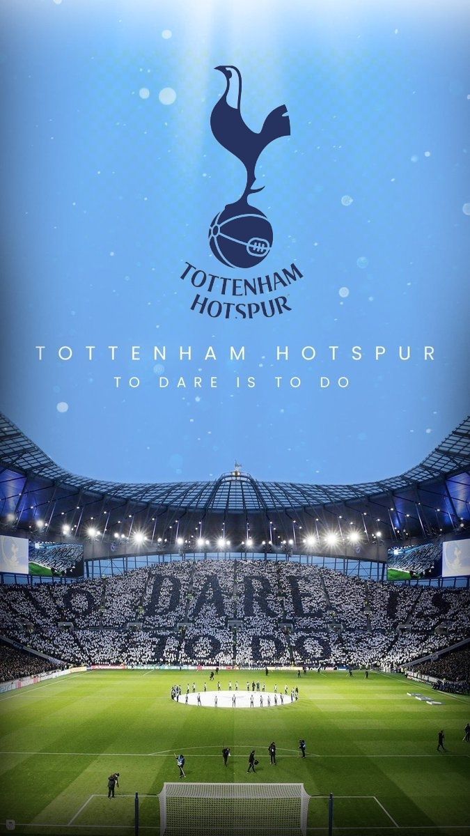 an image of a soccer stadium with the words tottenham in english and german on it