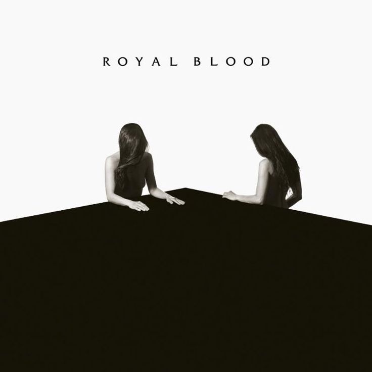 two women sitting on top of a hill with the words royal blood in front of them