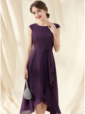 JJsHouse A-Line Scoop Neck Asymmetrical Bow(s) Cascading Ruffles Zipper Up Cap Straps Sleeveless No Plum Spring Summer Fall General Plus Chiffon Cocktail Dress. #JJsHouse #ALine #ScoopNeck #Asymmetrical #CascadingRuffles #ZipperUp #CapStraps #Sleeveless #No #Plum #Spring #Summer #Fall #General #Plus #Chiffon #CocktailDress Cascading Dress, Asymmetrical Chiffon Dress, Chiffon Ruffle Dress, Cocktail Dresses Online, A Line Cocktail Dress, Chiffon Cocktail Dress, Cascading Ruffles, Dresses Chiffon, Julia Dress