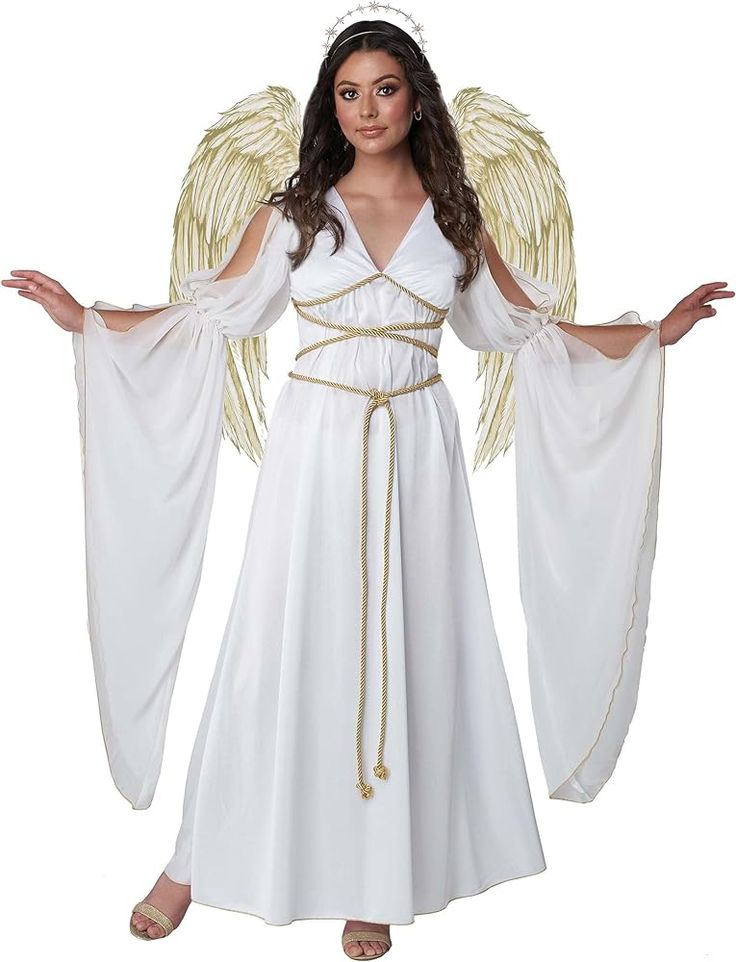 a woman dressed in an angel costume