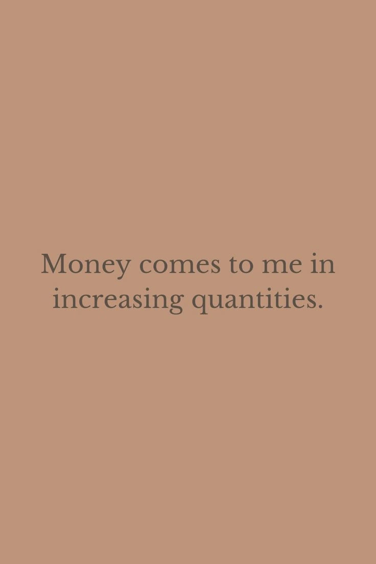 Money comes to me in increasing quantities. High Salary Affirmations, Money Comes To Me, High Salary, Attracting Money, Salary Increase, Money Vision Board, Vision Board Affirmations, Wealth Affirmations, Vision Board Manifestation