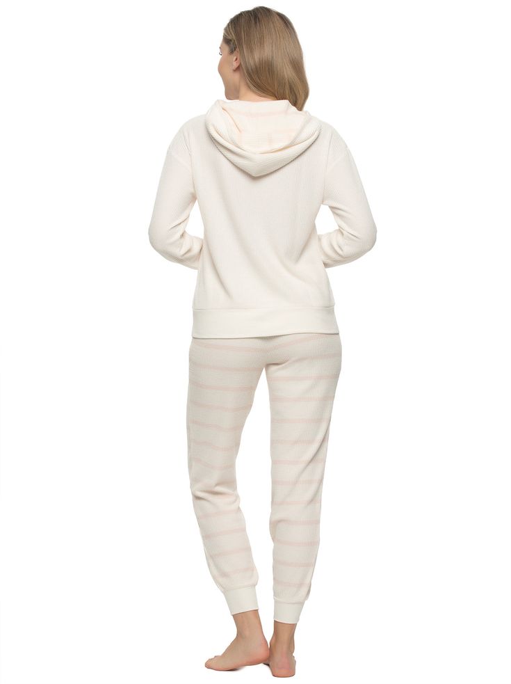 Introducing the Jolie Hoodie & Jogger Set, where comfort and style meet. Made from the softest waffle knit, the hoodie features a relaxed fit and kangaroo pocket, while these women's jogger offer a relaxed fit with drawstring and pockets. Perfect for lounging or outings, this set epitomizes casual chic. Cozy Hoodie With Drawstring For Lounging, Cozy Lounging Hoodie With Drawstring Hood, Cozy Hoodie With Ribbed Cuffs For Lounging, Cozy Hooded Hoodie For Lounging, Cozy Fit Drawstring Hoodie For Lounging, Cozy Fit Hoodie For Lounging, Athleisure Hooded Sweatshirt For Lounging, Cozy Fit Hoodie With Drawstring For Lounging, Cozy Fit Fleece Hoodie For Lounging