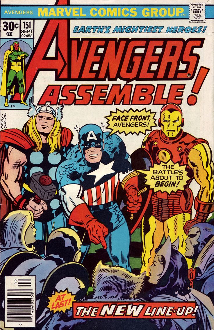 the cover to avengers assemble comic book