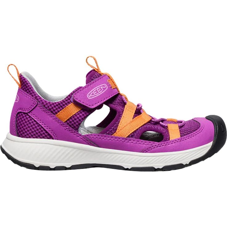 KEEN's Motozoa Sandal is our junior adventurers' favorite outside shoe due to their go-anywhere, do-anything design. The hybrid hike-to-water construction features quick-drying mesh uppers, easy on-and-off bungee lacing, and drainage holes. The closed toe and hook-and-loop strap provide kiddos extra security while they climb and run, and the aggressive, athletic shape lets them push their power to the max. Summer Non-slip Walking Shoes For Outdoor Activities, Non-slip Walking Shoes For Summer Outdoor Activities, Summer Outdoor Walking Shoes With Closed Toe, Casual Breathable Sport Sandals For Outdoor Activities, Non-slip Trail Running Shoes With Round Toe For Outdoor, Non-slip Trail Running Shoes For Outdoor Activities, Non-slip Trail Running Shoes With Round Toe, Waterproof Functional Sport Sandals For Outdoor Activities, Functional Waterproof Sport Sandals For Outdoor Activities