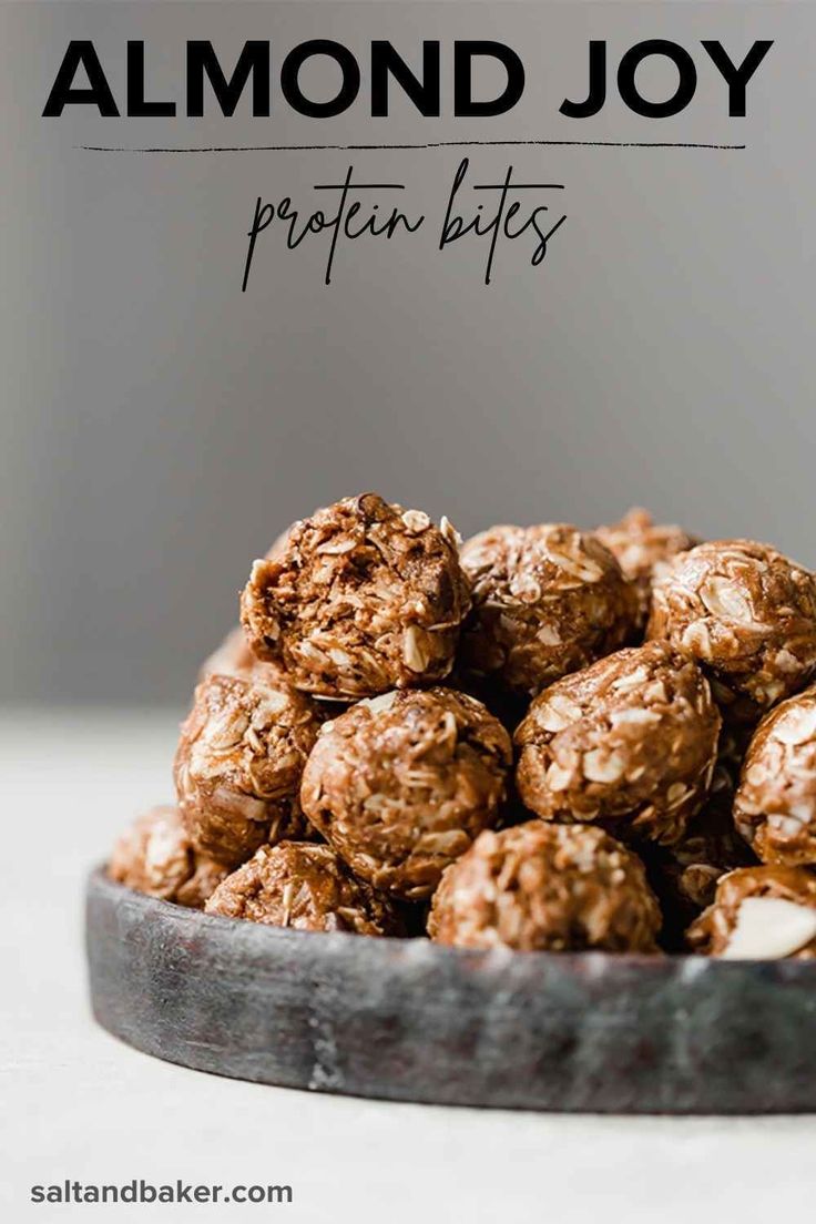 a bowl full of chocolate balls sitting on top of a table