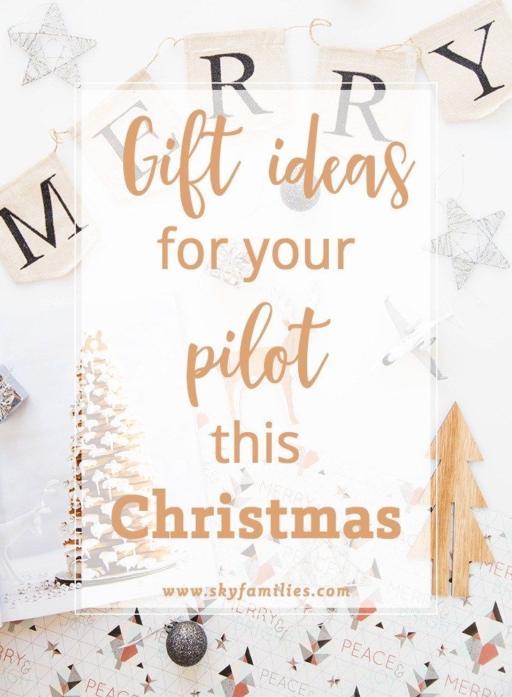 a christmas card with the words gift ideas for your pilot this christmas on top of it