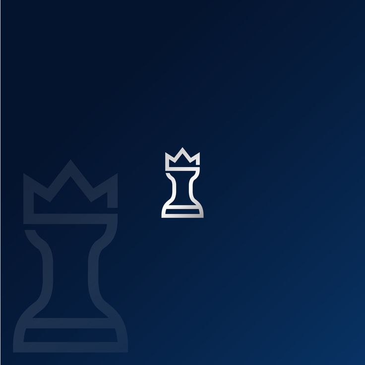 a white chess piece with a crown on it's head next to a blue background