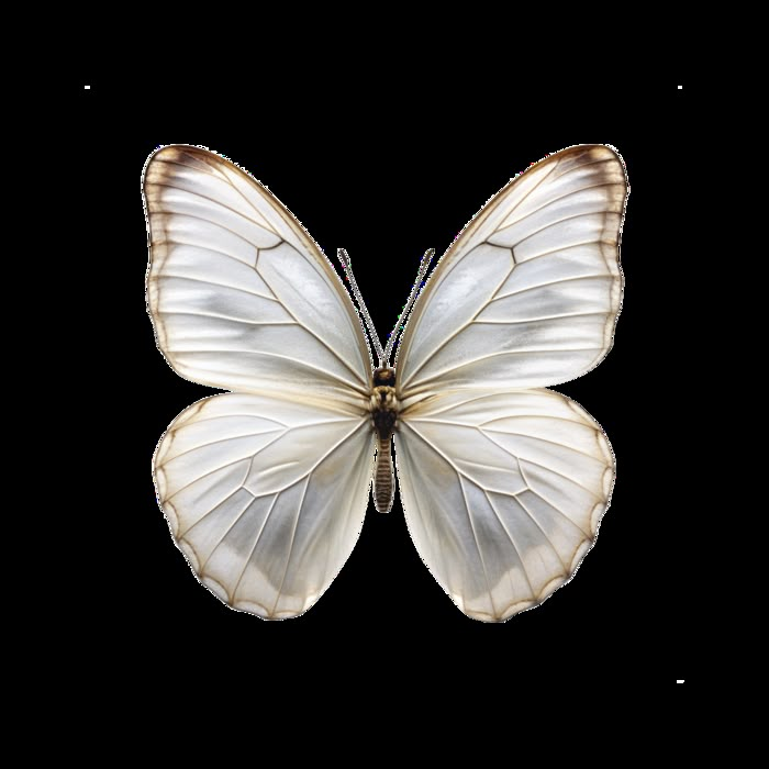 a white butterfly with black spots on its wings