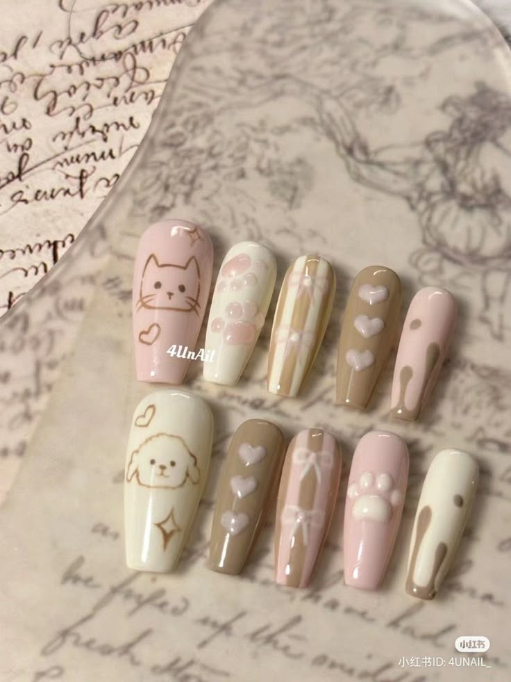 Fem Icons, Kutek Disney, Fake Nails Designs, Hello Nails, Punk Nails, Anime Nails, Blush Nails, Pretty Gel Nails, Really Cute Nails