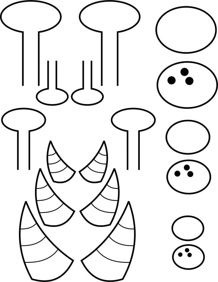 an image of different shapes and sizes of buttons on a white background with black lines