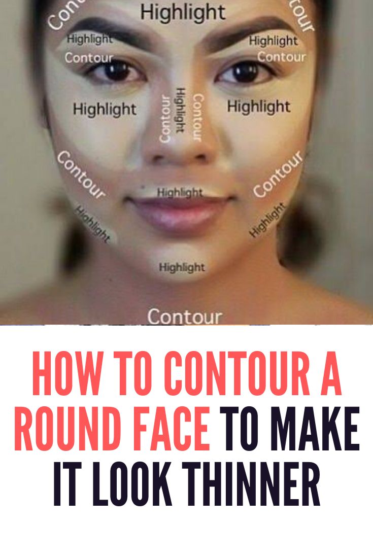 Contour A Round Face, Contour For Round Face, Thinner Face, Best Face Makeup, How To Contour Your Face, Face Contouring Makeup, Chubby Face, How To Contour, Round Face Makeup