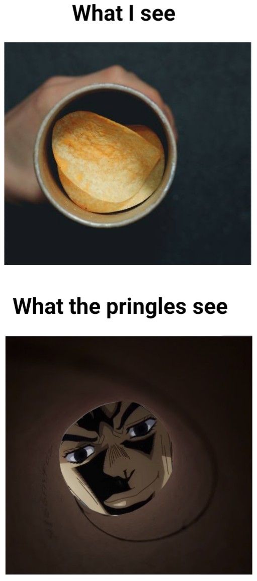 what i see, what the pringles see and what they are made of