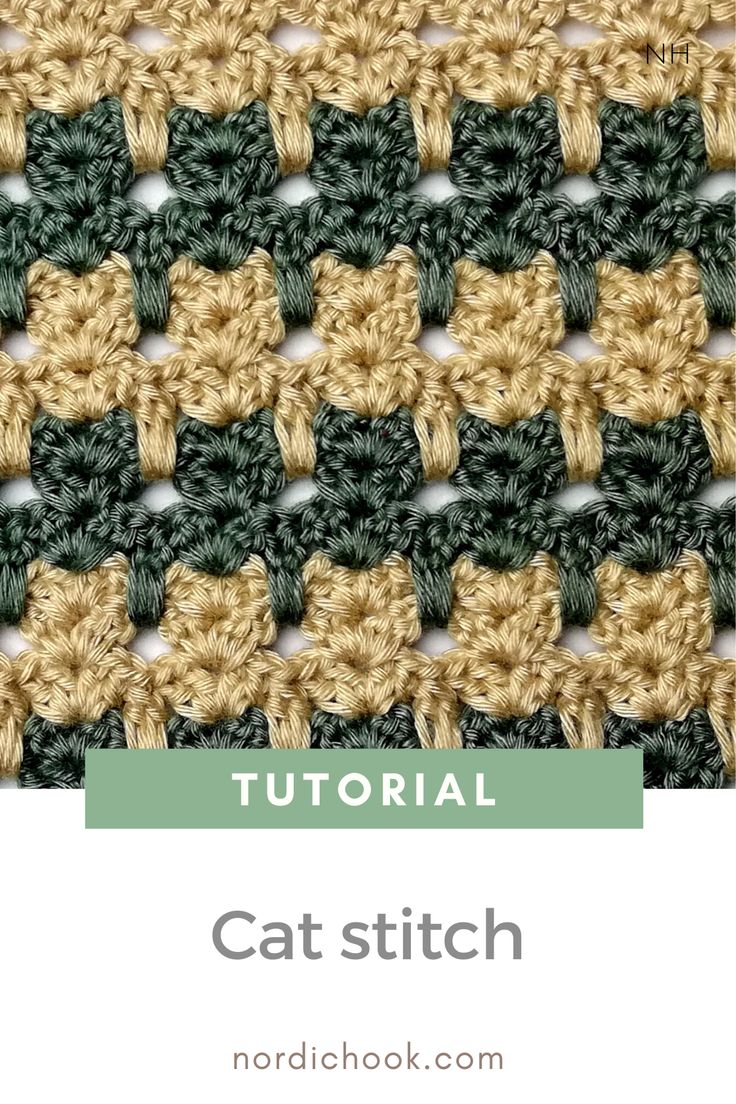 the crochet cat stitch pattern with text overlay