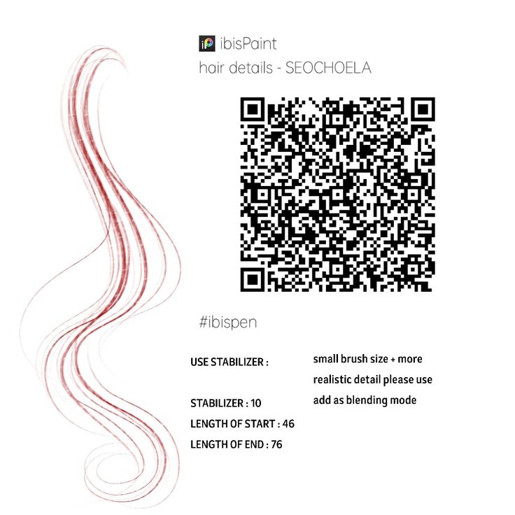 a red and white flyer with a qr code on the front, and an image of a woman's hair