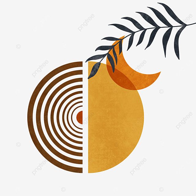 an orange and brown circle with leaves on it, logo, illustration png and psd