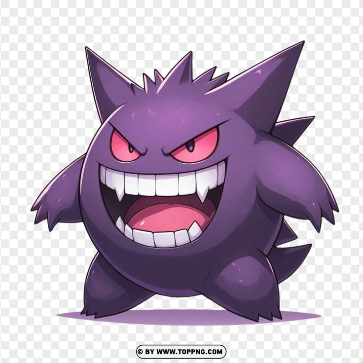 an angry looking purple creature with big eyes and large teeth cartoon character, hd png