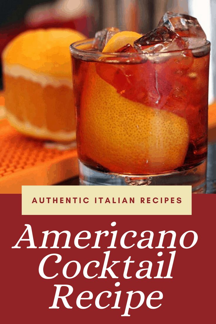 an americano cocktail recipe with orange slices