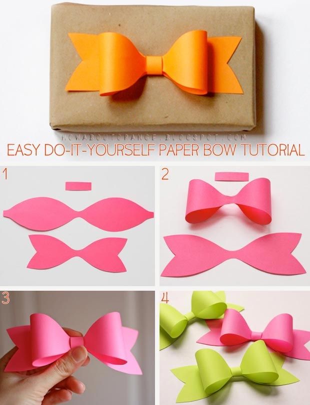 how to make paper bows with origami - step by step instructions for kids