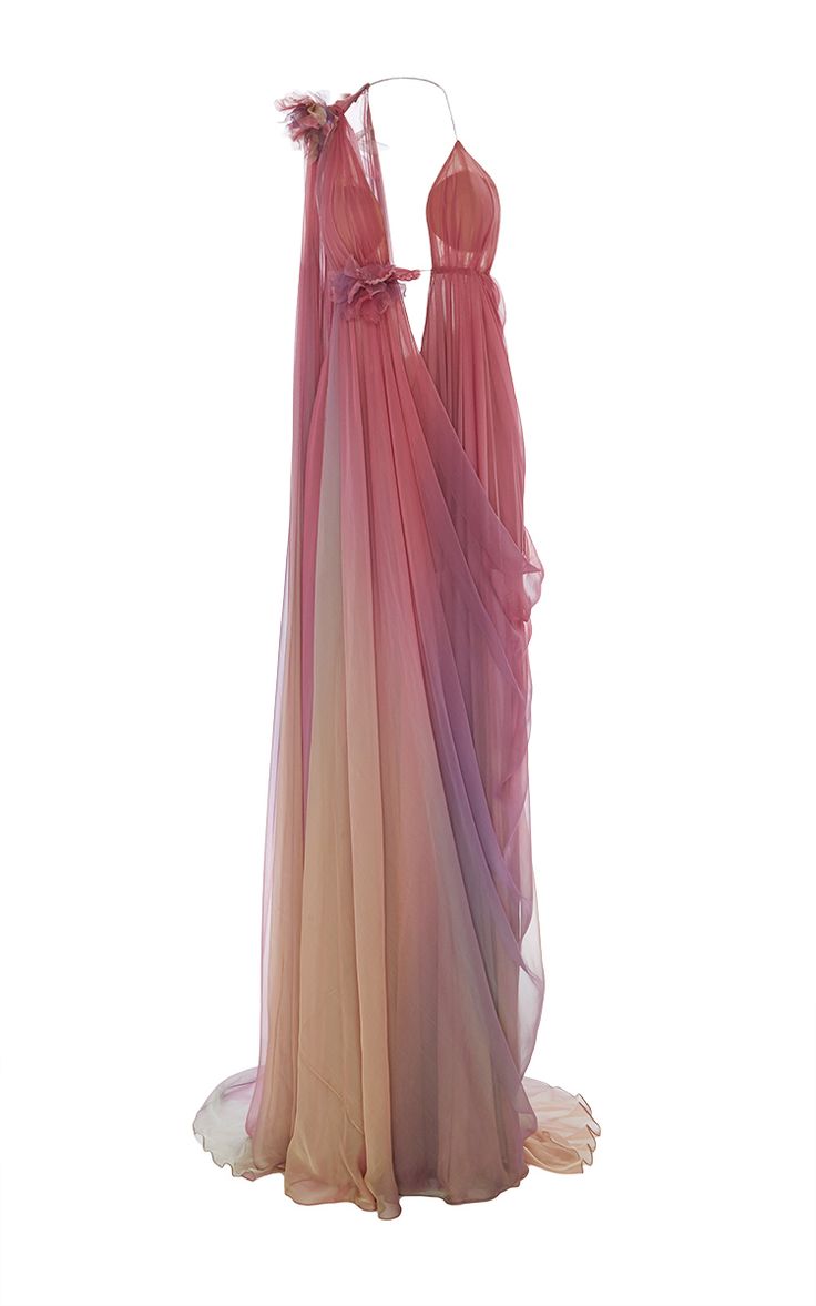 Ombré Grecian Gown by MARCHESA for Preorder on Moda Operandi                                                                                                                                                                                 More Goddess Ideas, Dress Expensive, God Fashion, Elf Princess, Marchesa Fashion, Grecian Gown, Marchesa Spring, Grecian Dress, Grecian Goddess