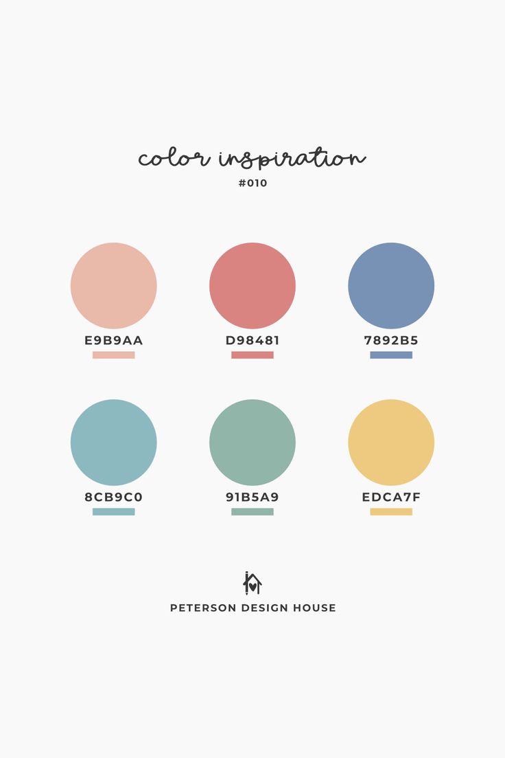 the color guide for an interior design project