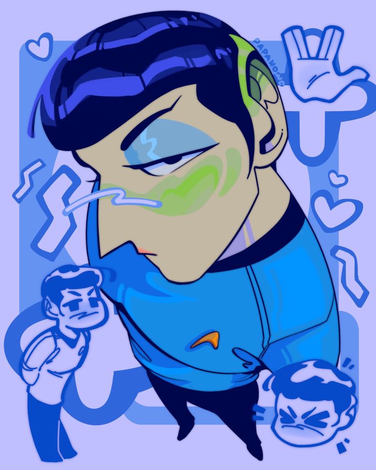 Spock Fanart, Jim Kirk, Bombastic Side Eye, Stark Trek, Lower Decks, Star Trek Spock, Mr Spock, Star Trek Funny, Star Trek Original Series