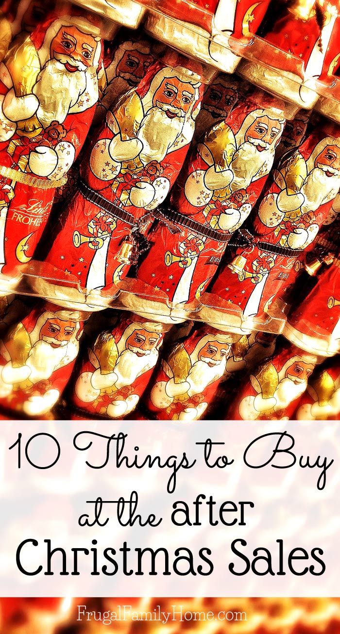 christmas sales with santa clauss on them and the words 10 things to buy at the after christmas sales