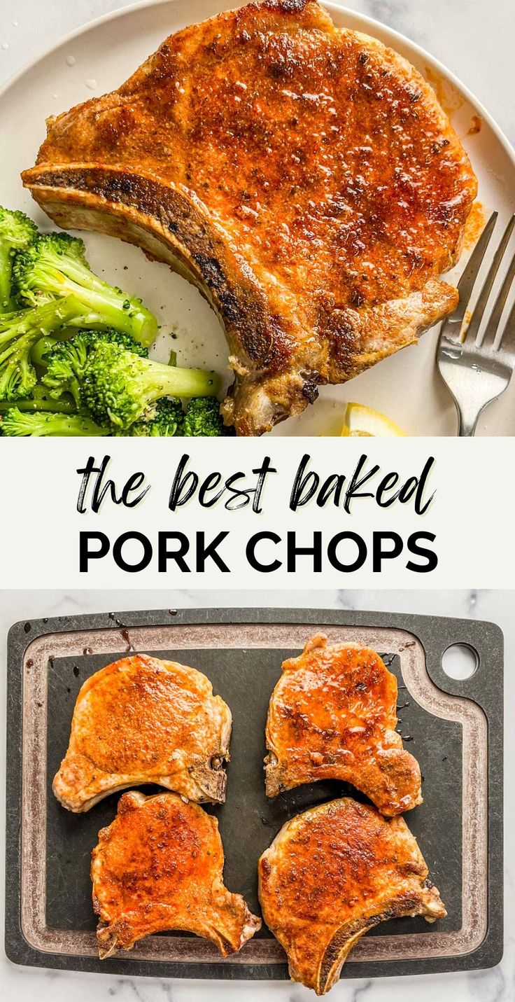 the best baked pork chops recipe with broccoli