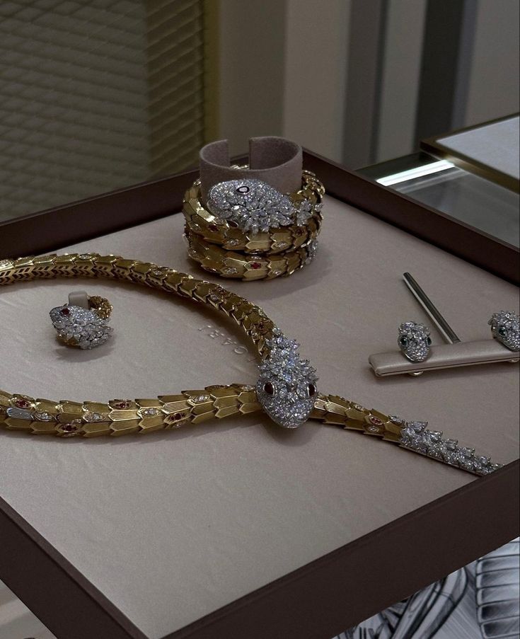 Bulgari Jewelry Aesthetic, Bvlgari Jewelry Aesthetic, Bvlgari Diamond Necklace, Bvlgari Snake Necklace, Bvlgari Necklace Snake, Serpenti Jewellery, Bulgari Aesthetic, Diamond Necklace Aesthetic, Jewelry Collection Aesthetic