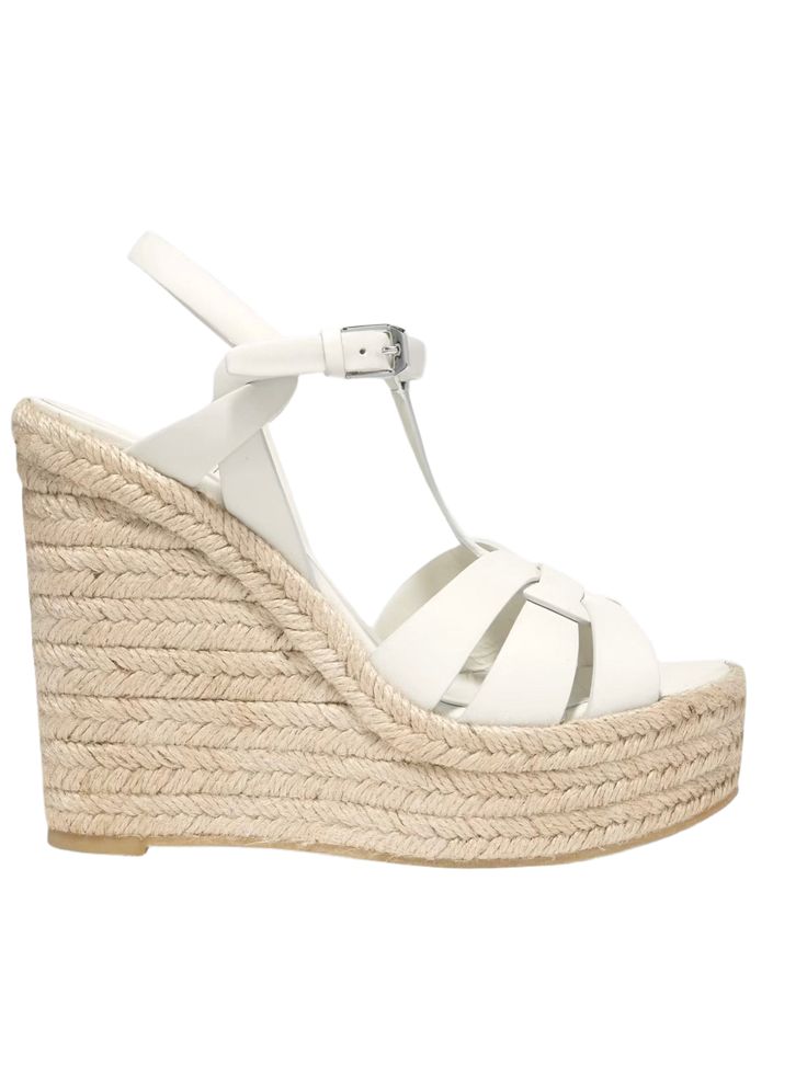 Looking for secured style for the spring/summer months? Bring the heat in a pair of these espadrilles. These casual, rope-soled shoes are usually flat but sometimes wedge heels are just what you need to elevate your look. Whether you're shopping for espadrille sandals with a flexible sole to wear with a summer midi dress or warm-weather shoes for vibing by the pool, a pair of these comfortable shoes is always a winner. Style: Wedges. Fabric: Pu Buckle strap. Open toe. Ankle tied. Rubber sole. Front heel height 2” in. Rear heel height 3.85” in. Color may be lighter or darker depending of the device it is displayed. Beach Season Espadrille Platform Wedge Sandals, Beach Season Espadrille High Heel, Espadrille Heels With High Heel For Vacation, Espadrille High Heels For Summer, Trendy Espadrille High Heels, Espadrille Wedge Sandals For Beach Season, Spring High Heel Espadrille Heels, Summer Platform Espadrilles With Ankle Strap, Espadrille Summer Heels For Beach Season