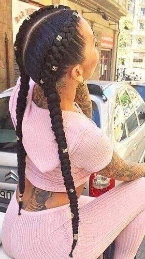 Dutch Boxer Braids, Boxer Braids Hairstyles, Two French Braids, French Braid Ponytail, Boxer Braids, French Braid Hairstyles, Loose Braids, Long Hair Video, Braided Ponytail Hairstyles