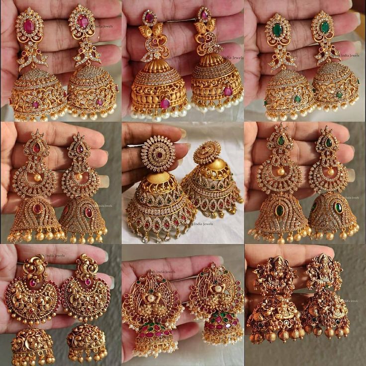 South indian imitation earrings, Indian Imitation earrings, Chandbalis, Pearl Earrings Bridal Gold Earrings Weddings, Jumki Design Gold Bridal, Bridal Jhumkas Gold, Jumkas Gold Indian Bridal, Jimki Designs, Jimikki Kammal Gold, Gold Jhumka Designs Indian Weddings, South Indian Wedding Jewelry Sets, South Indian Bridal Jewelry Sets