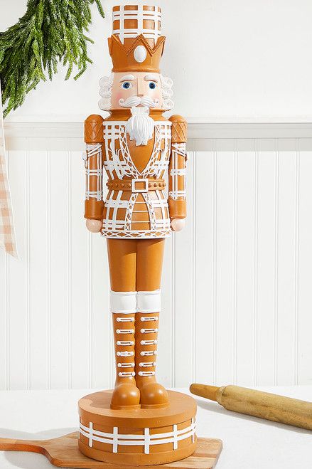 35" Gingerbread Nutcracker Peppermint Christmas Decorations, Gingerbread Nutcracker, Peppermint Candy Ornaments, Large Christmas Decorations, Nutcracker Christmas Tree, Storing Christmas Decorations, Christmas Nutcrackers, Gingerbread Lady, Peppermint Christmas