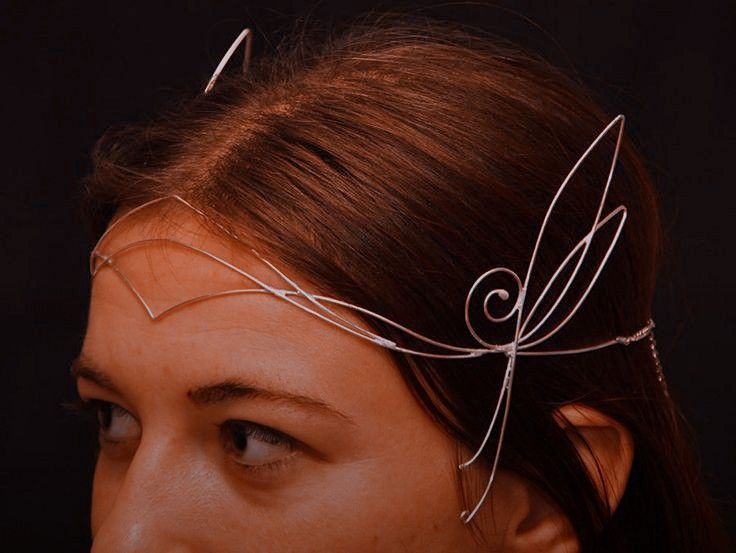 Diy Circlet Headpieces, Ren Faire Headpiece, Ren Faire Jewelry, Renfaire Jewelry, Viking Headpiece, Wearable Art Headpieces, Bernard The Elf, Wire Headpiece, Fairy Headpiece