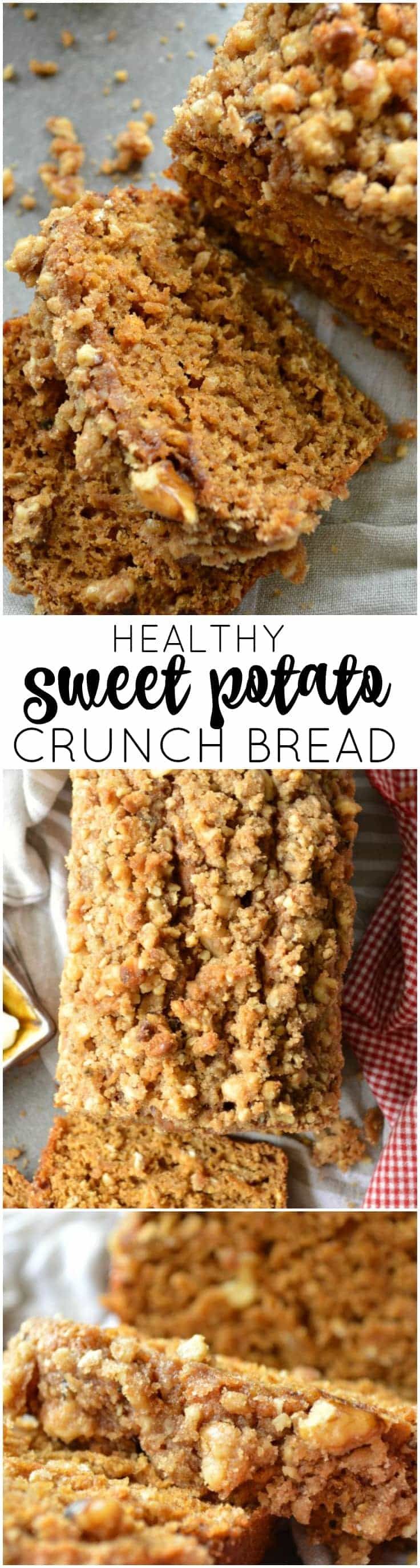 healthy sweet potato crunch bread recipe that is easy to make and tastes just 5 ingredients