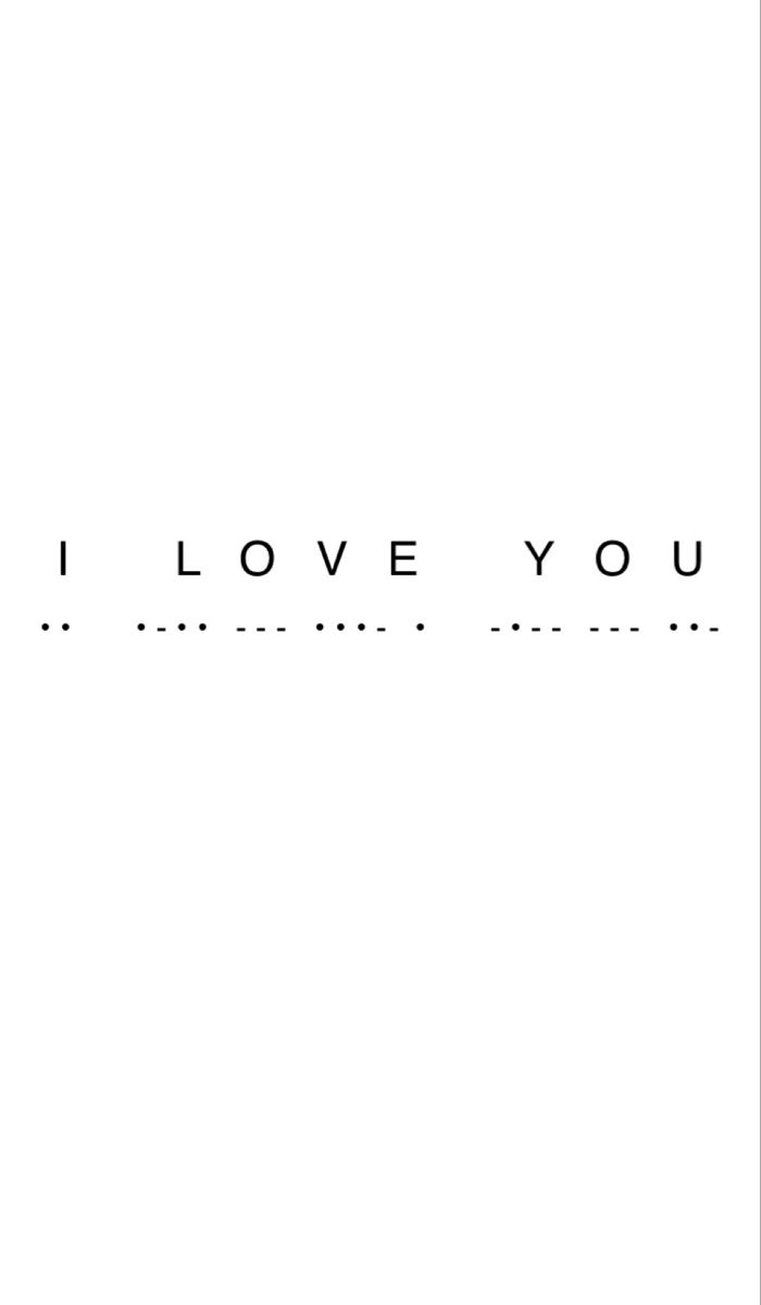 the words i love you are written in black on a white background with dotted lines