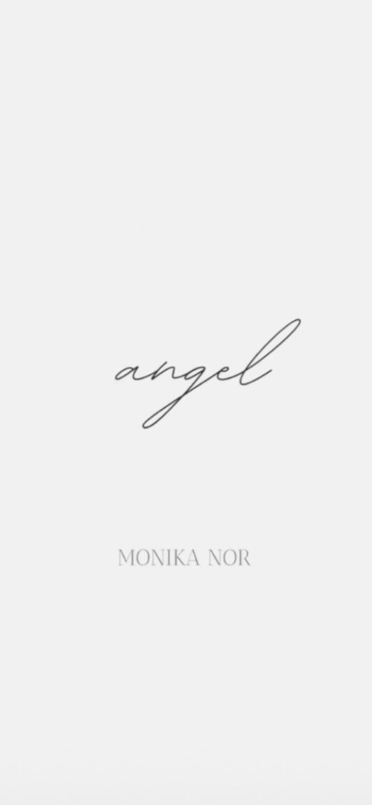 an angel with the word monka noir written in cursive writing on it