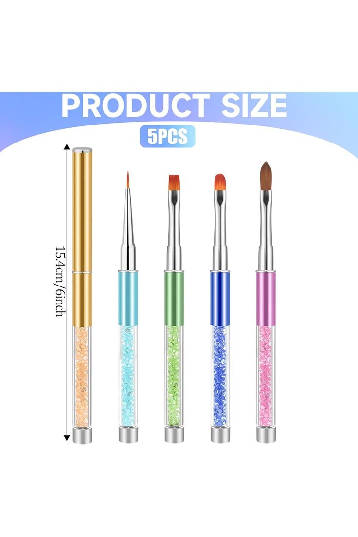 5 Pcs Nail Art Brushes, Acrylic Nail Brush Set Nail Painting Design Pen Brushes With Cap Nail Brushes for Nail Art 3D Nail Art Brushes Set for Professional Nail Salon and Home Use Nail Painting, Acrylic Nail Brush, Nails Winter, Nail Brush, Nail Art Brushes, Womens Nails, 3d Nail, Nail Brushes, 3d Nail Art