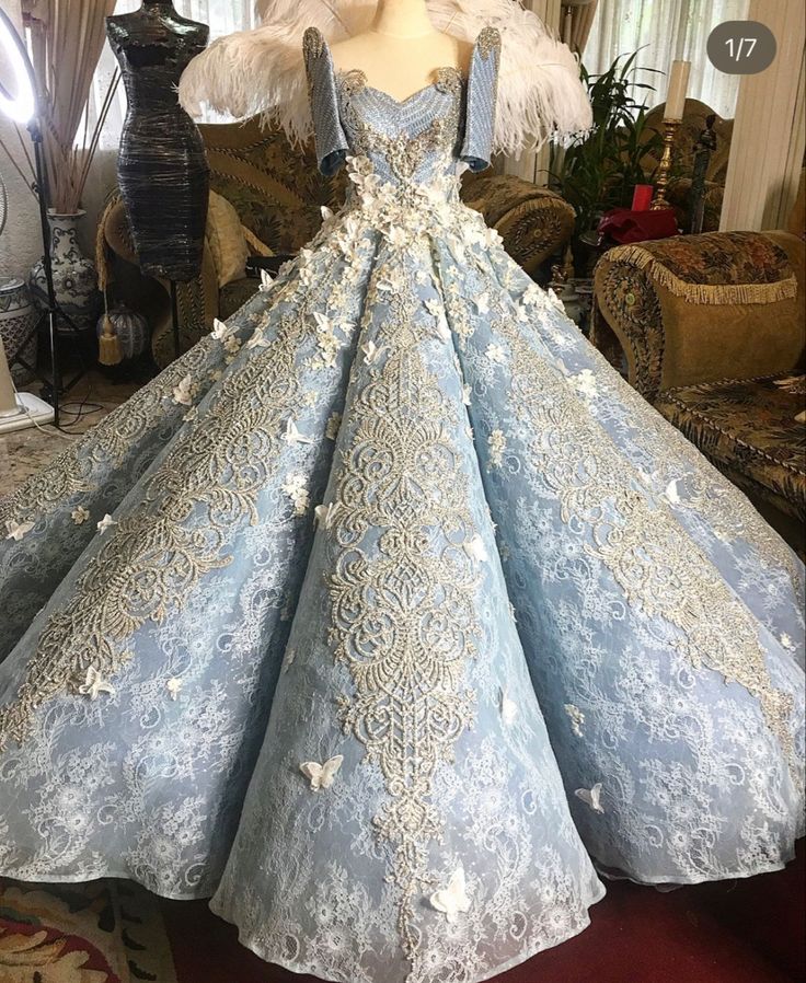 Filipino Gowns Dresses, Filipiniana Debut Gown, Debut Gowns 18th Elegant Blue, Filipiniana Debut Theme, Filipino 18th Debut Dresses, Debutante Dresses Filipino, Grad Ball Gown, Filipiniana Ball Gown, Blue Debut Gown